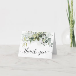 Hartelijk dank, creditcard Greenery Baby shower in Bedankkaart