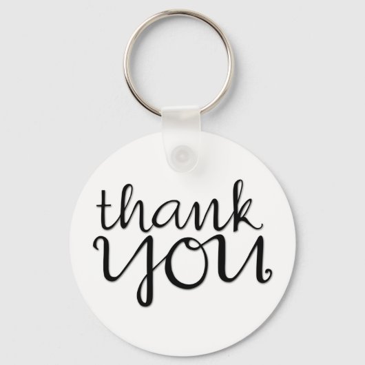 Hartelijk dank, cursieve zwarte Sleutelhanger (Voorkant)