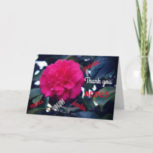 Hartelijk dank, Daikagura Red Camellia Kaart