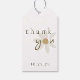 Hartelijk dank, Daisy Floral Cute Favor Bag Gift l Cadeaulabel