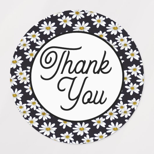 Hartelijk dank, Daisy Floral Labels (Design 2)