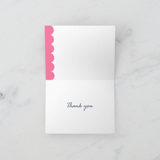 Hartelijk dank, Damask Bedankkaart (Binnen)