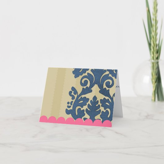 Hartelijk dank, Damask Bedankkaart (Voorkant)