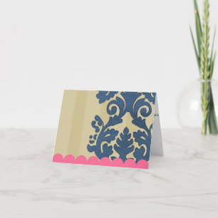 Hartelijk dank, Damask Bedankkaart