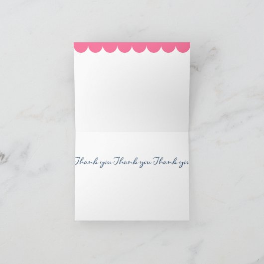 Hartelijk dank, Damask Bedankkaart (Binnen)