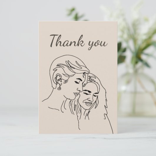 Hartelijk dank, dames en heren vriendschap bedankkaart (Staand voorkant)