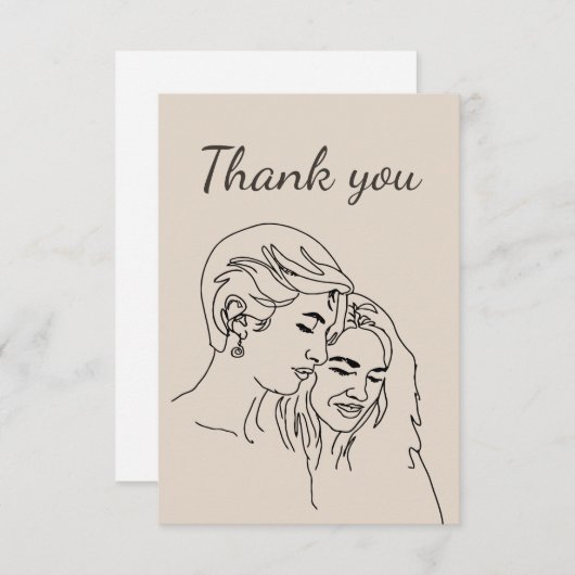 Hartelijk dank, dames en heren vriendschap bedankkaart (Voorkant / Achterkant)