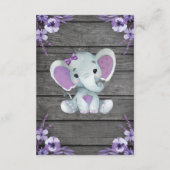 Hartelijk dank, dames met ellephant Shower Purple  Informatiekaartje (Achterkant)