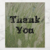 Hartelijk dank, dank aan de Tall Desert Grass Foto Wijn Etiket (Enkel label)