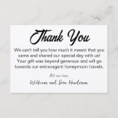 Hartelijk dank, dank voor de kreet van de gasten informatiekaartje (Voorkant)