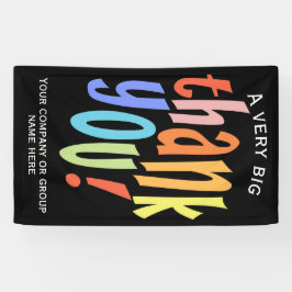 Hartelijk dank, dank voor uw waardering spandoek