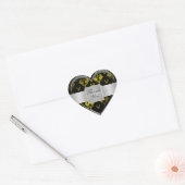 Hartelijk dank, Dark Silver Love Heart Sticker (Envelop)