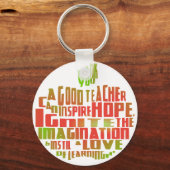 Hartelijk dank dat de docent cadeaubon Quote-toets Sleutelhanger (Voorkant)