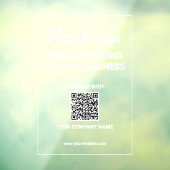 Hartelijk dank dat u de kleine lokale QR-code voor Raamsticker (Vel 3)