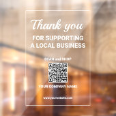 Hartelijk dank dat u de kleine lokale QR-code voor Raamsticker (Vel 2)