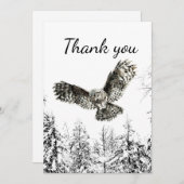 Hartelijk dank dat u de Natuur van vliegende vogel Bedankkaart (Voorkant / Achterkant)
