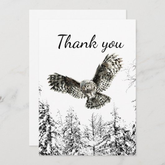 Hartelijk dank dat u de Natuur van vliegende vogel Bedankkaart (Voorkant / Achterkant)