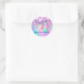 Hartelijk dank dat u de roze Confetti holographic  Ronde Sticker (Tas)