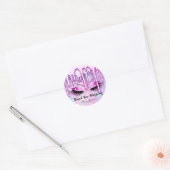 Hartelijk dank dat u de roze Oyes-extensie voor he Ronde Sticker (Envelop)