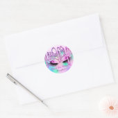 Hartelijk dank dat u de roze oyes-holograaf van de ronde sticker (Envelop)