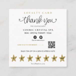 *~* Hartelijk dank dat u met QR Gold Stars beloont Klantenkaartje