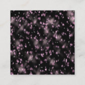 *~* Hartelijk dank dat u met QR roze harten zwart  Klantenkaartje (Achterkant)