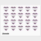 Hartelijk dank - Dierendruk, Zebra Stripes - Roze Hart Sticker (Vel)
