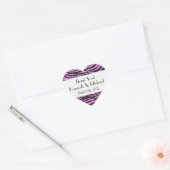 Hartelijk dank - Dierendruk, Zebra Stripes - Roze Hart Sticker (Envelop)
