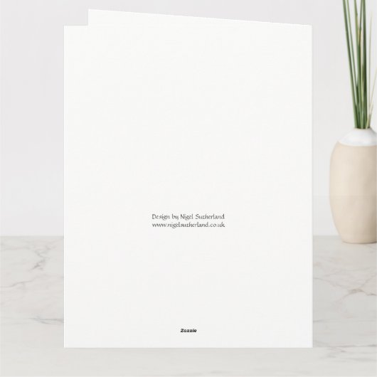 Hartelijk dank, dokter - Man met blandages op kruk Kaart (Achterkant)