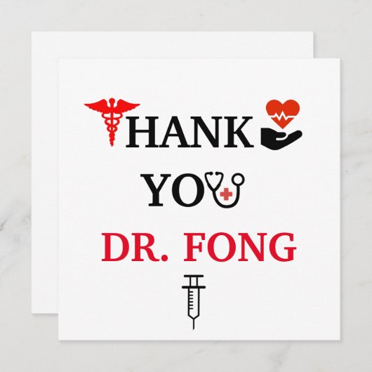 Hartelijk dank Doktersgezondheidszorg (Voorkant / Achterkant)