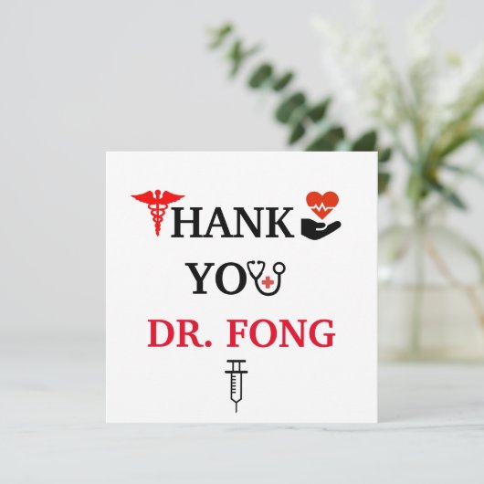 Hartelijk dank Doktersgezondheidszorg (Staand voorkant)