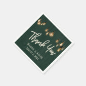 Hartelijk dank, donkergroene bijthout met edisonve servet (Hoek)