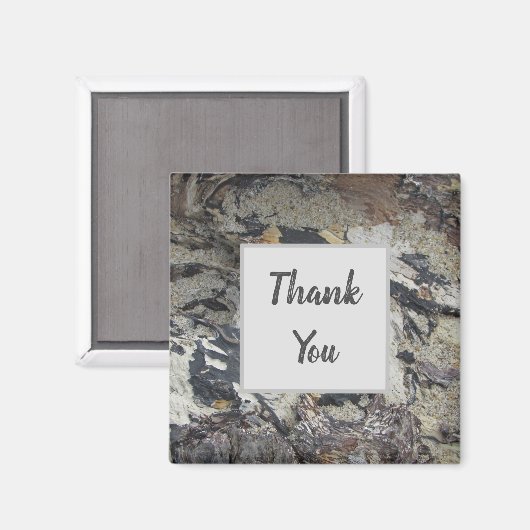 Hartelijk dank, driftwood Pattern Foto Beach Natuu Magneet (Voorkant / Achterkant)