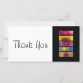 Hartelijk dank, dunne kaart - Roze en gele macrobl (Voorkant)