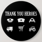 Hartelijk dank | Eerste respondenten Ronde Button 6,0 Cm (Voorkant)