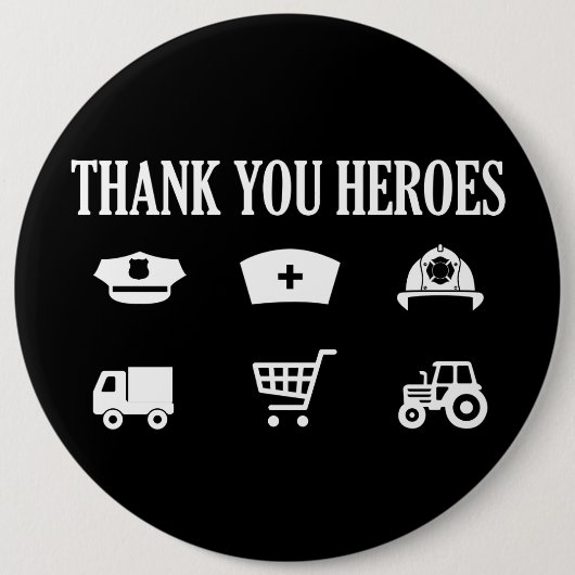 Hartelijk dank | Eerste respondenten Ronde Button 6,0 Cm (Voorkant)