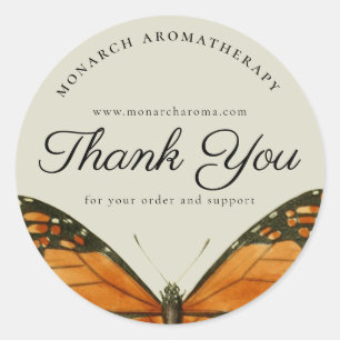Hartelijk dank, Elegant Butterfly Business Custom Ronde Sticker