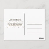 Hartelijk dank, Elegant Chic Photo Briefkaart (Achterkant)