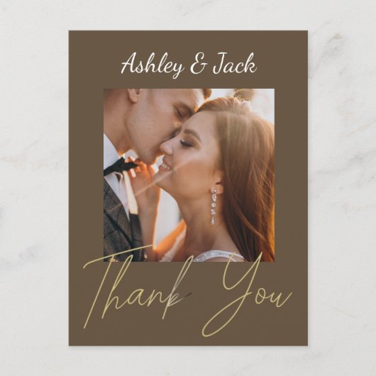 Hartelijk dank, Elegant Chic Photo Briefkaart (Voorkant)