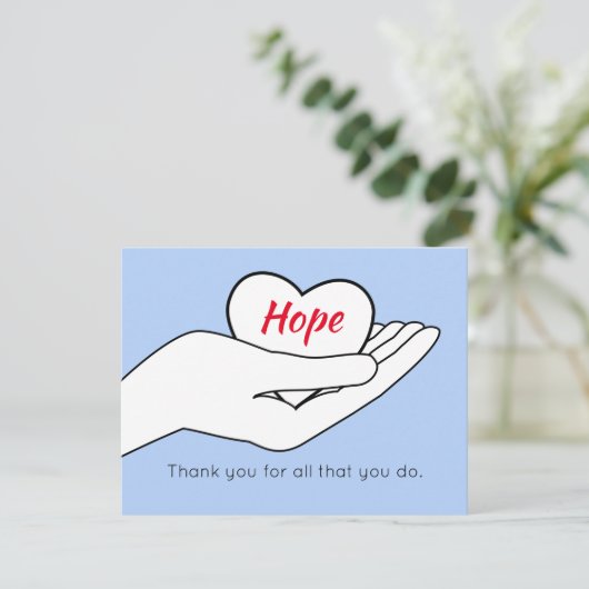 Hartelijk dank en hart bedankkaart (Staand voorkant)