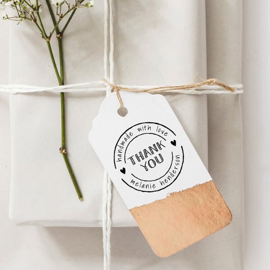 Hartelijk dank en hartstochtelijk handgemaakt met  rubberstempel