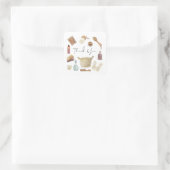 Hartelijk dank, envelopsluitingen voor zelfzorg vierkante sticker (Tas)