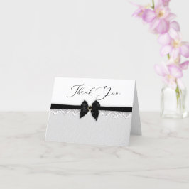 Hartelijk dank, Faux Black Bow/Ribbon, Jewel Pin Kaart