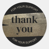 Hartelijk dank, Faux Gold Brush Stroke Sticker (Voorkant)