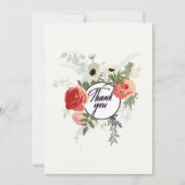 Hartelijk dank, Floral Card Bedankkaart (Voorkant)