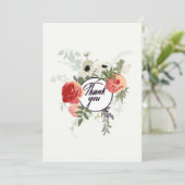 Hartelijk dank, Floral Card Bedankkaart (Staand voorkant)