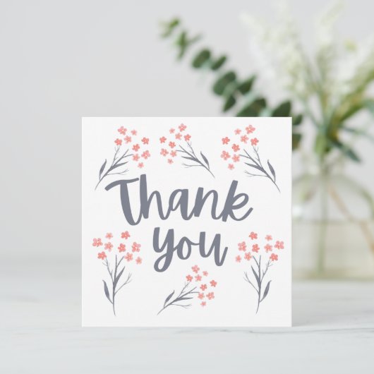Hartelijk dank, Floral Cards Kaart (Staand voorkant)