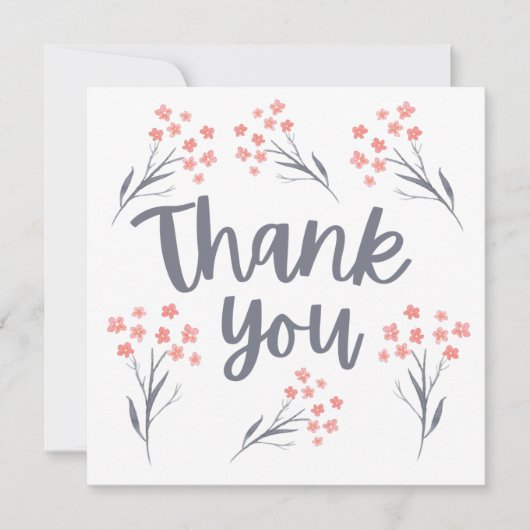 Hartelijk dank, Floral Cards Kaart (Voorkant)