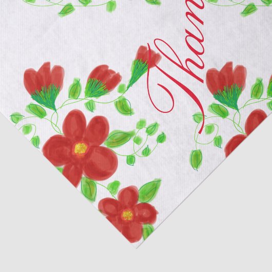 Hartelijk dank, Floral Tissue Paper Tissuepapier (Detail)