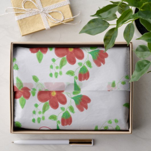 Hartelijk dank, Floral Tissue Paper Tissuepapier (Geschenk)